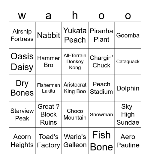 Yumi's Mario Kart World Bingo [Round 2] Bingo Card