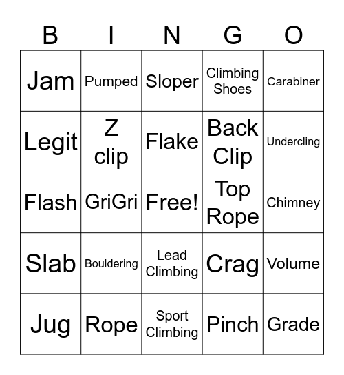 You Rock! Bingo Card