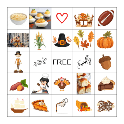 Thanksgiving Bingo Card