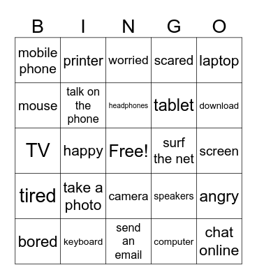 Technology Bingo Card