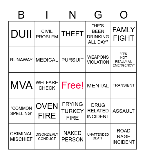 Thanksgiving Bingo Card