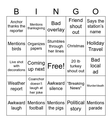 StephyG Bingo Card