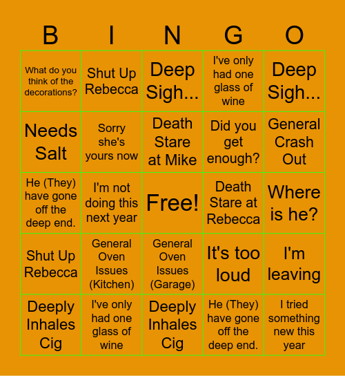 DL Bingo Card