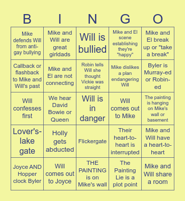 BYLER BINGO Card