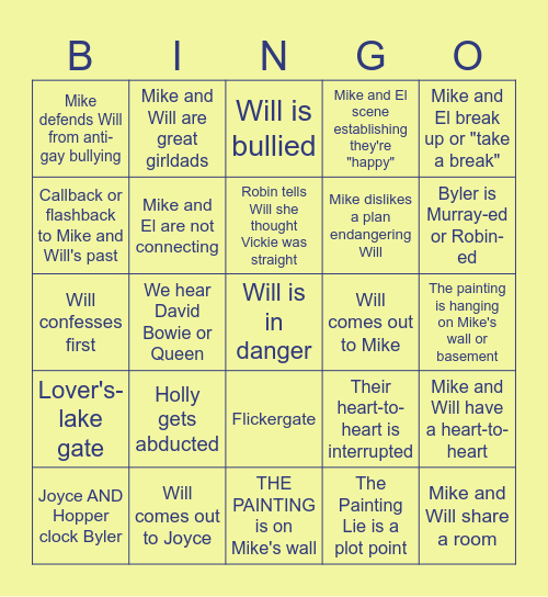 BYLER BINGO Card