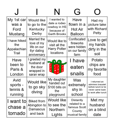 JINGLE BELL JINGO Bingo Card