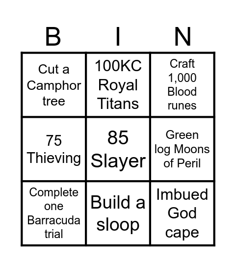 Decubital Progression #8 Bingo Card