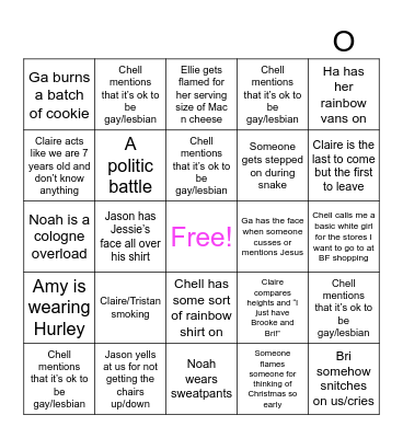 Thanksgiving Bingo Card Bingo Card