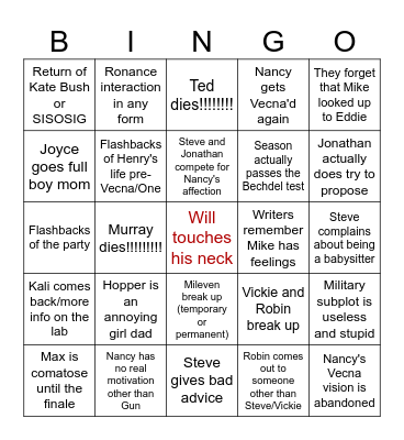 ST5 Bingo Card