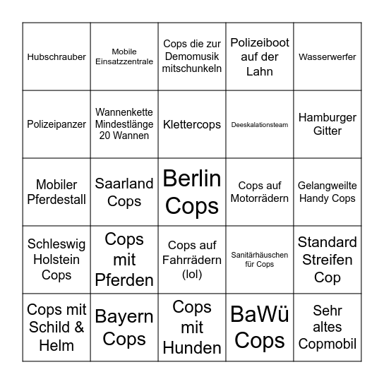 **Pias Coppo Bingo** Bingo Card