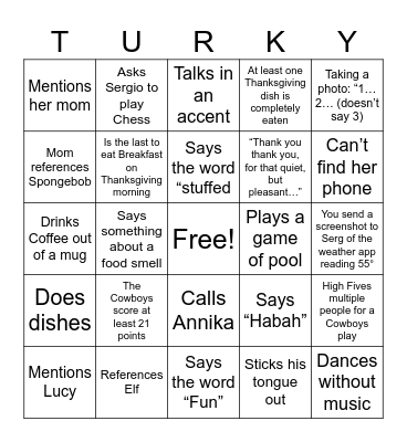 Big Bear Bingo! Bingo Card