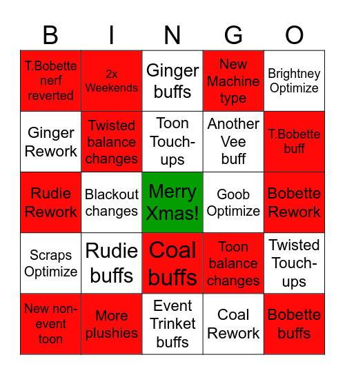 Dandy Bingo Card