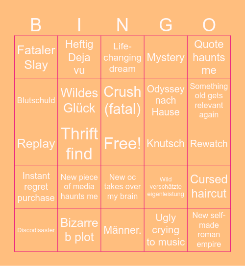 2026 Predictions Bingo Card