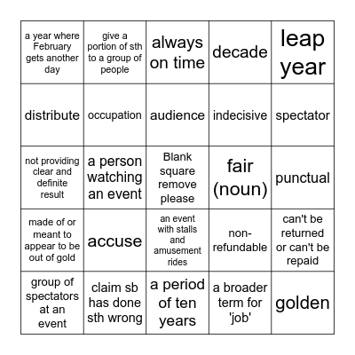 Bingo Card