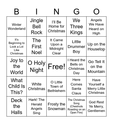 Christmas Bingo Card