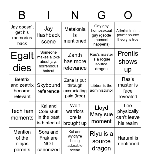 💥Dragons rising S3P2 predictions spectacular💥 Bingo Card