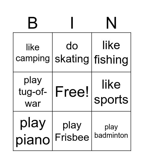 Do you Bingo Card