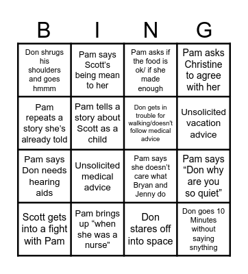 Thanksgiving Bingo Card