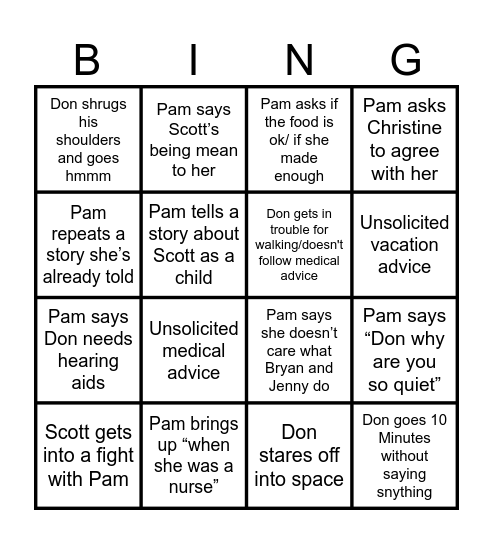 Thanksgiving Bingo Card