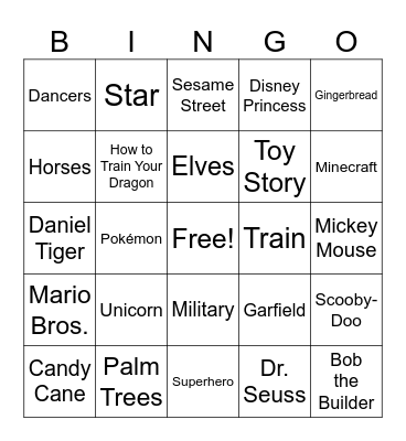 Thanksgiving Parade Bingo Card