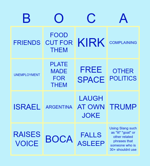Thanksgiving 2025 Bingo Card