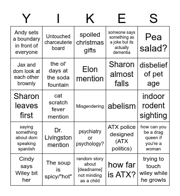 Thanksgiving Bingo Card