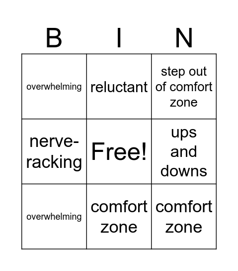 Wake up your senses Bingo Card