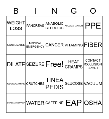 ISM FALL 2016 SEMESTER TEST Bingo Card