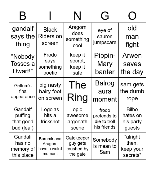 Fellowship Bingo Card