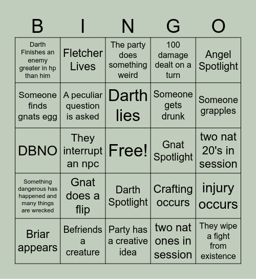 Session 11 A friend Bingo Card