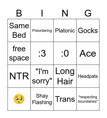 Shay Bingo Card