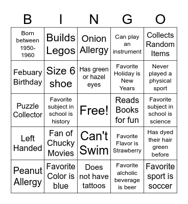 Bingo Card