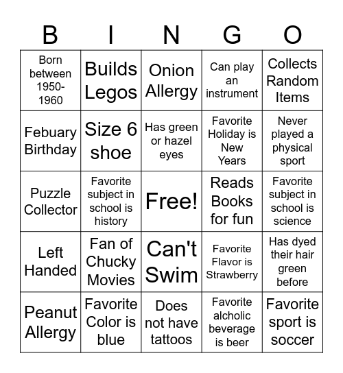 Bingo Card