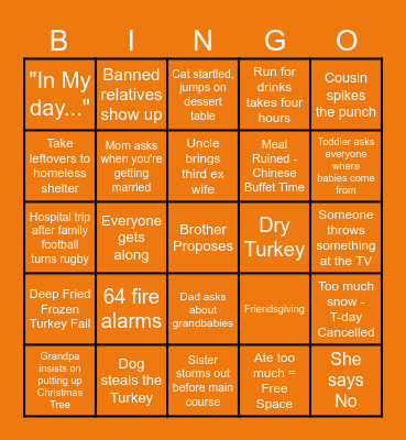 T-day Bingo Card