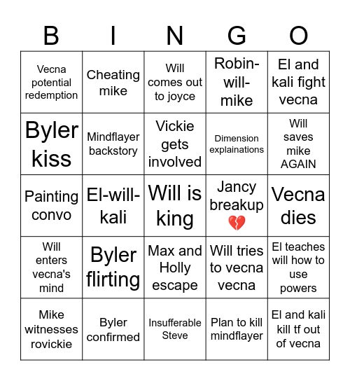 ST5 vol. 2 BINGO Card