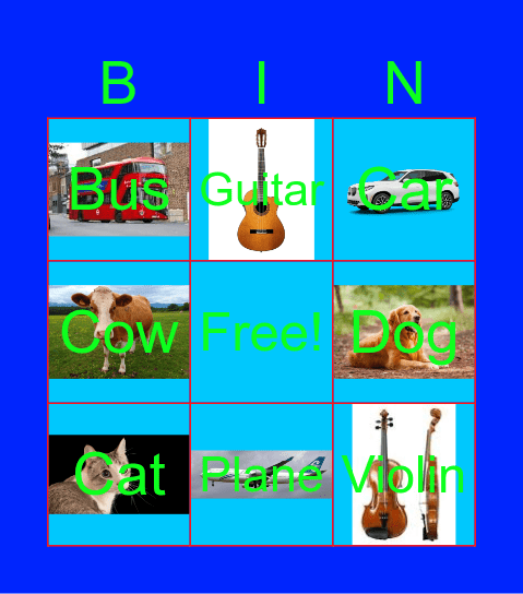 Untitled sounds Bingo Card