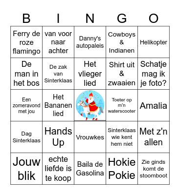 Bingo Youri met Sinterklaas november 2025 Bingo Card
