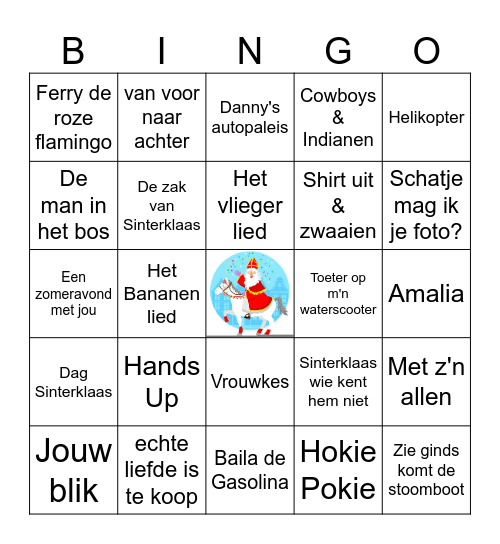 Bingo Youri met Sinterklaas november 2025 Bingo Card
