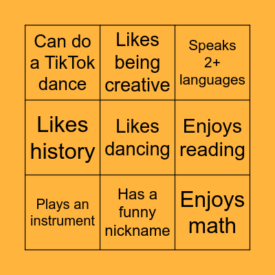 Find someone who: Bingo Card