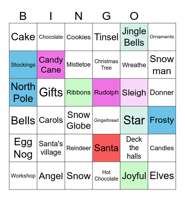 Winter Wonderland Bingo Card