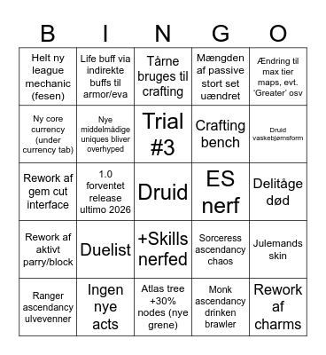 Eskilds Bingo Card