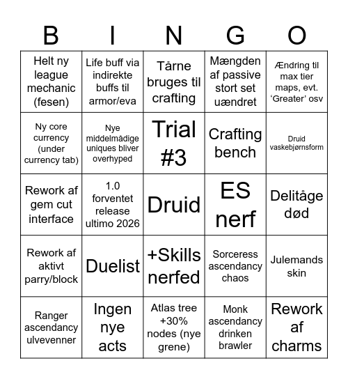Eskilds Bingo Card