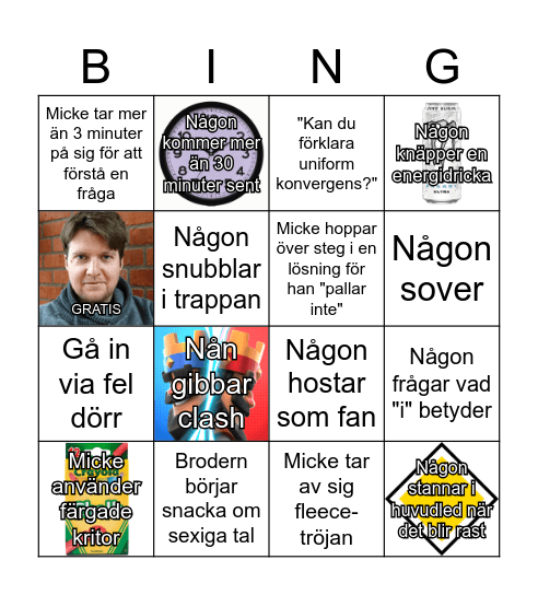 Micke BJ BINGO Card