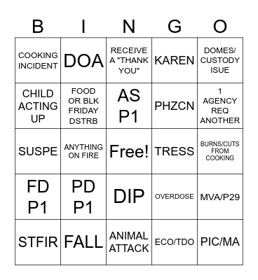 Thanksgiving 2025 Bingo Card