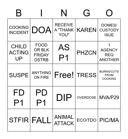 Thanksgiving 2025 Bingo Card