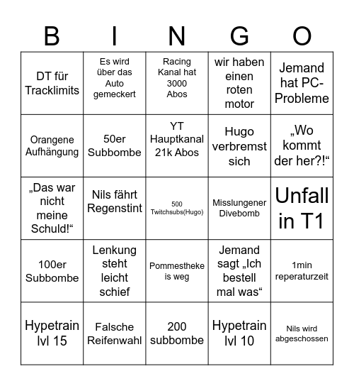 24h Les Bingo Card
