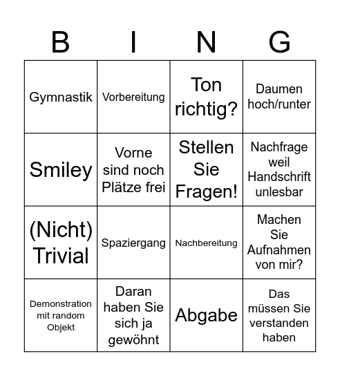 Böhlke Bingo Card