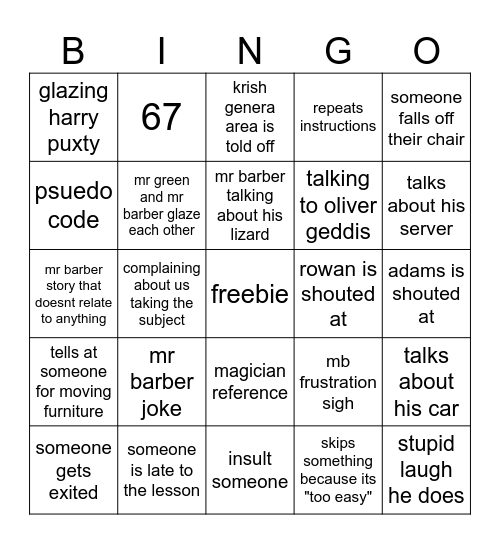 magic mb bingo Card