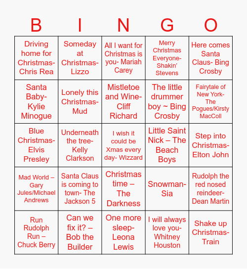 Property Risk Bingo Card