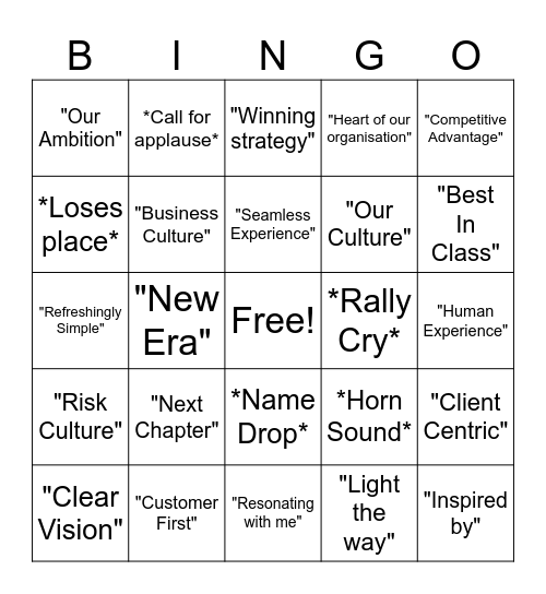 Version 2 Bingo Card